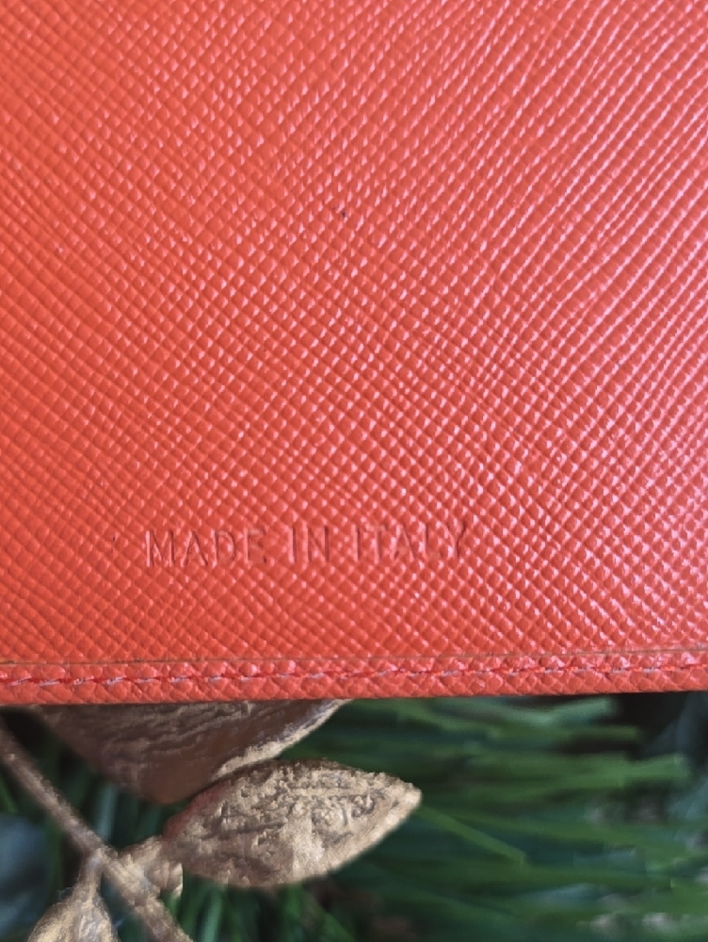 Prada Orange Saffiano Compact Wallet - Picture 11 of 12